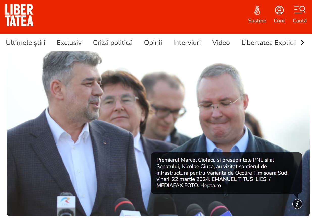 libertatea ro — apariție în presă — Apariție în presă online și documentare vizuală a evenimentelor publice.