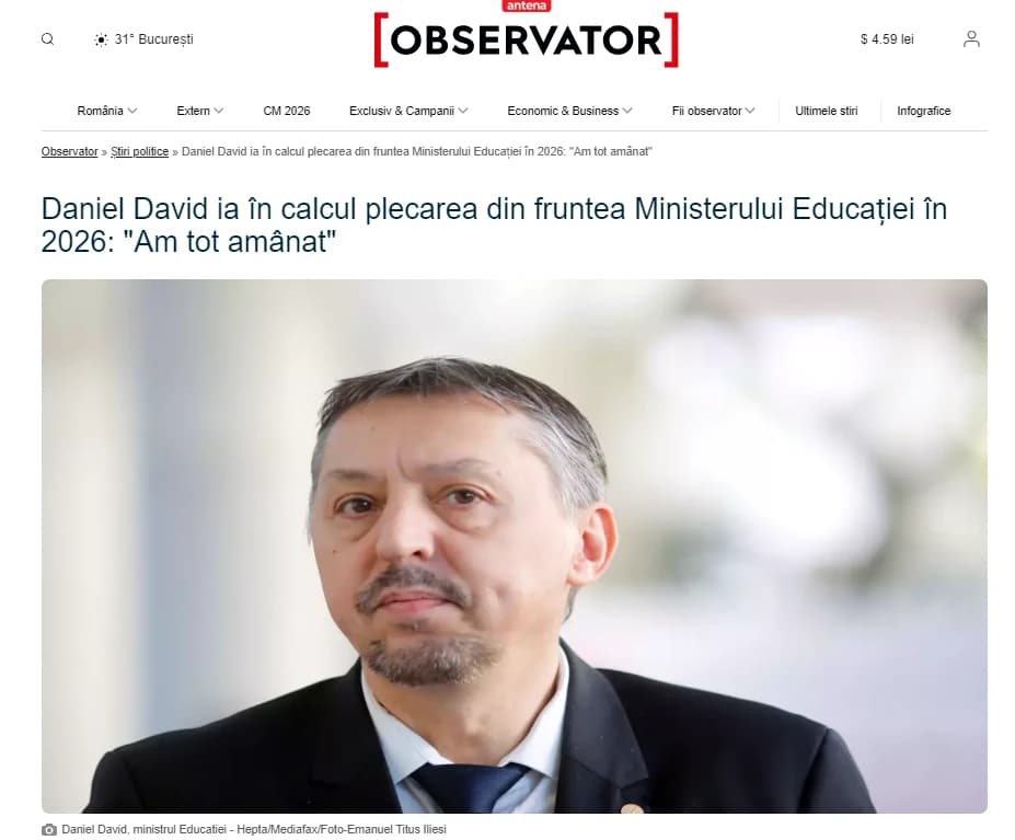 Observator — apariție în presă