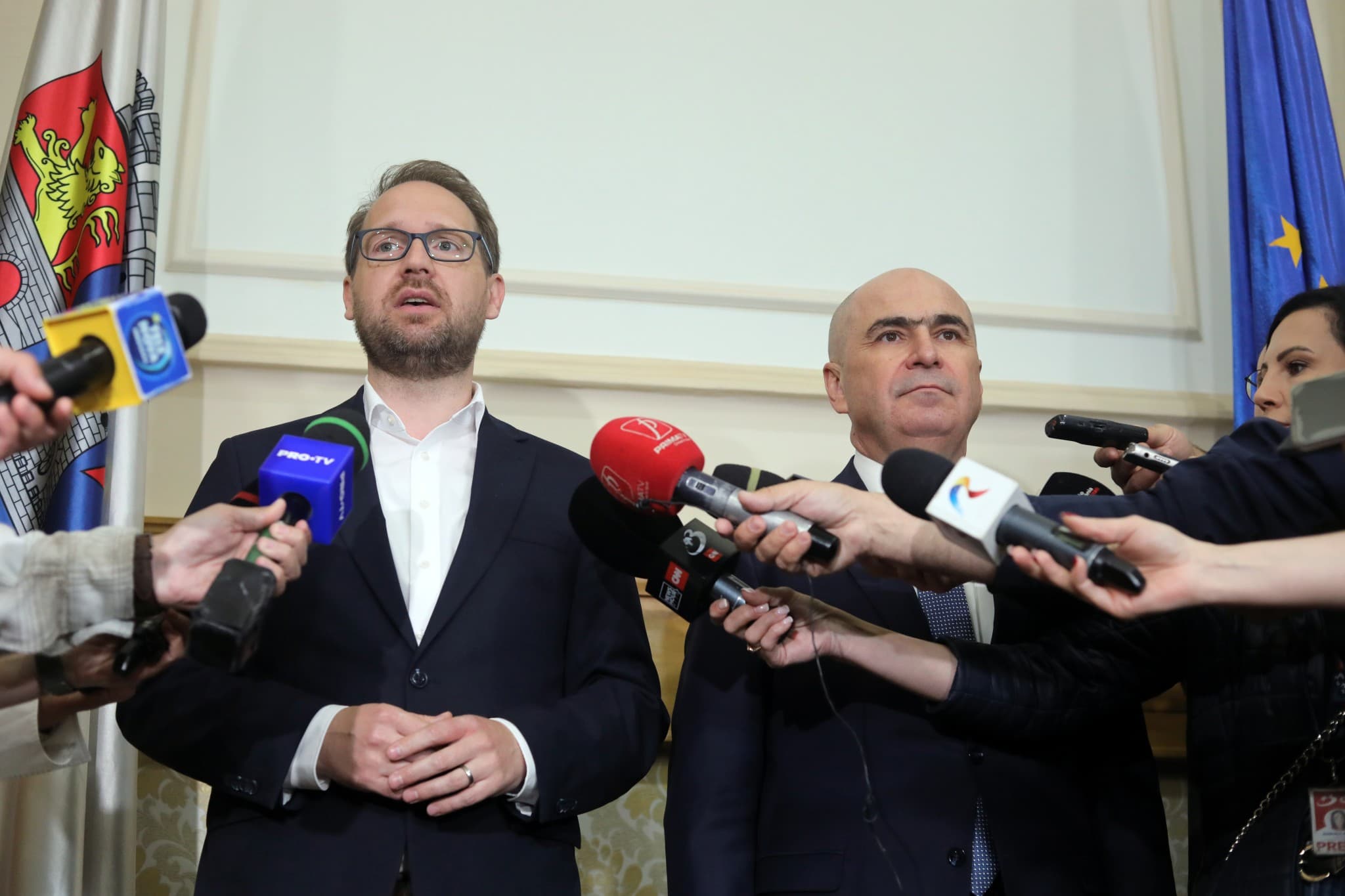 Dominic Fritz si Ilie Bolojan — fotografie de presă, Timișoara