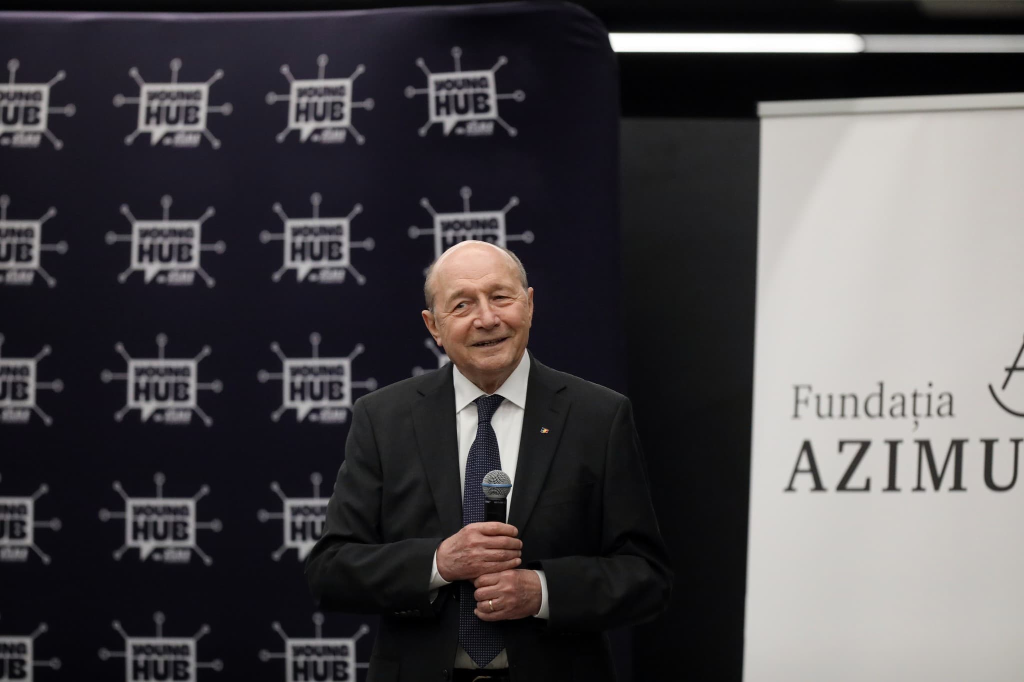 Fostul presedinte al Romaniei, Traian Basescu — fotografie de presă, Timișoara