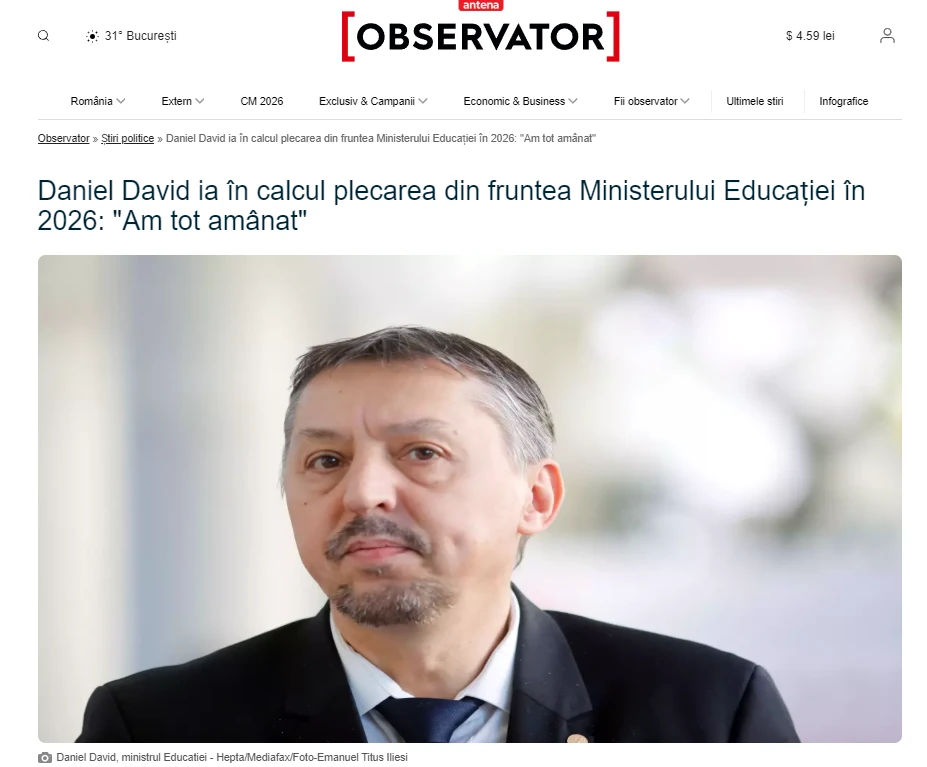 Observator — apariție în presă