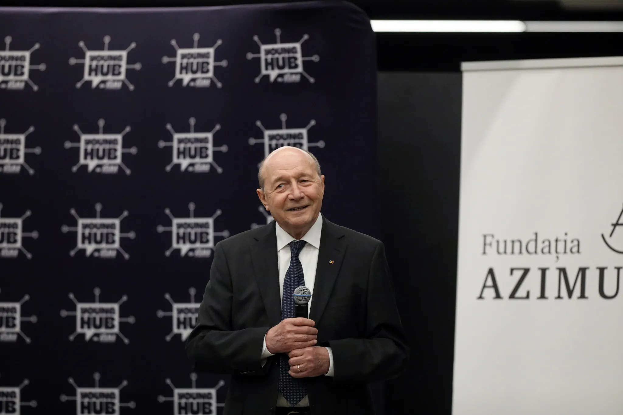 Fostul presedinte al Romaniei, Traian Basescu — fotografie de presă, Timișoara