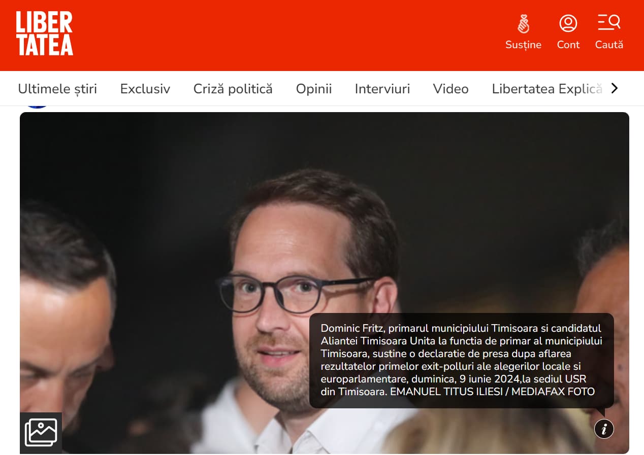 libertatea — apariție în presă — Apariție în presă online și documentare vizuală a evenimentelor publice.